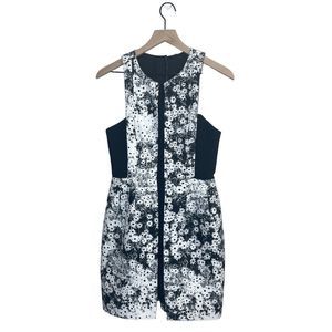 Finders Keepers Black & White Floral One Step Ahead Bodycon Dress Size S…